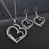 3pcs Set of Double Love Peach Heart Women's Outfit