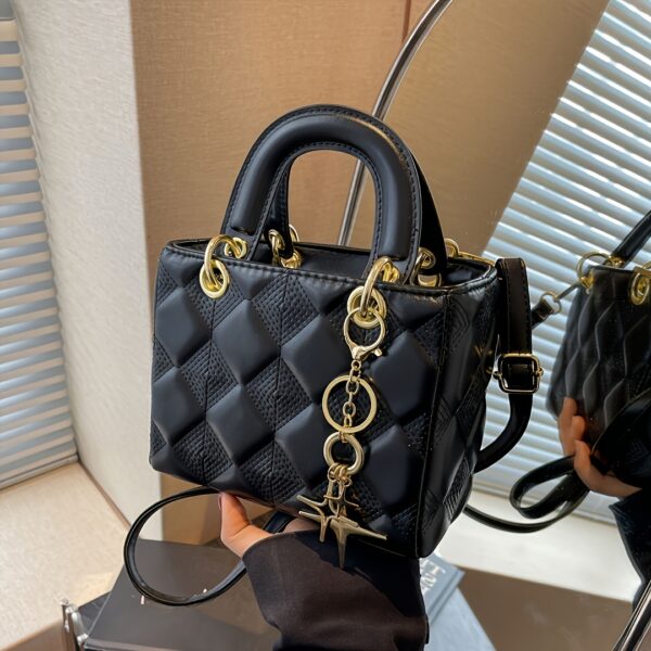 Elegant Quilted PU Shoulder Bag for Women