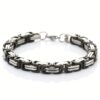 1 PCS Classic Fashion Stainless Steel Men's Chain Bracelet, Hip Hop Jewelry (Length: 21cm)