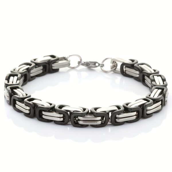 1 PCS Classic Fashion Stainless Steel Men's Chain Bracelet, Hip Hop Jewelry (Length: 21cm)