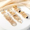 27pcs Punk Exaggerated Ring Set Trendy Patterns Y2k Vintage Style Animal Elements Mix And Match For Party And Daily Decor
