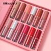 Long Lasting Matte Lip Gloss Set, 12 Colors - Soft Velvet Texture, Smudge Proof, Pearlescent Glossy Mirror Nude Lip Gloss With Natural Lip Gloss Lip Oil For   And Women Valentine's Day Gifts