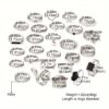 27pcs Punk Exaggerated Ring Set Trendy Patterns Y2k Vintage Style Animal Elements Mix And Match For Party And Daily Decor