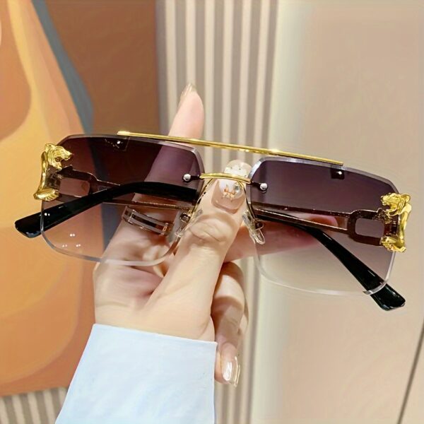 7 Pairs Of Double Horizontal Bar Glasses In Various Colors, Rectangular Metal Glasses Suitable For Daily Parties, Driving, Travel And Photography