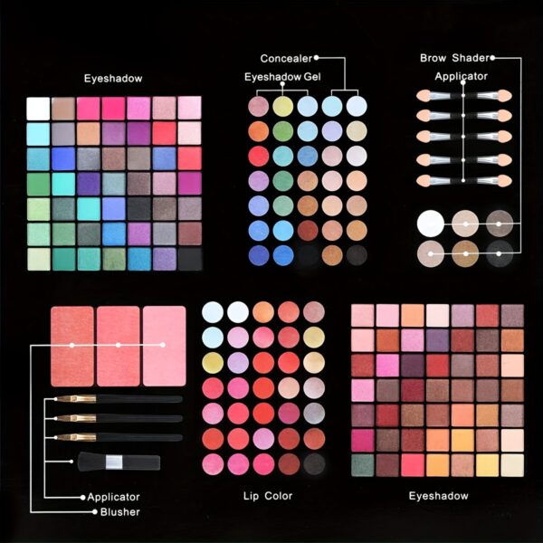 Makeup Set With Full 177 Colors Including Eyeshadow Palette Blush Lip Gloss Concealer, All In One Makeup Kit For Women Full Kit With Mirror And Applicators Ideal For Mother's Day Makeup Set