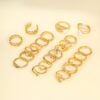 22pcs Vintage Ring Set Embrace/ Evil Eye/ Chain/ Moon & Sun Design Mix And Match For Daily Outfits Party Accessories