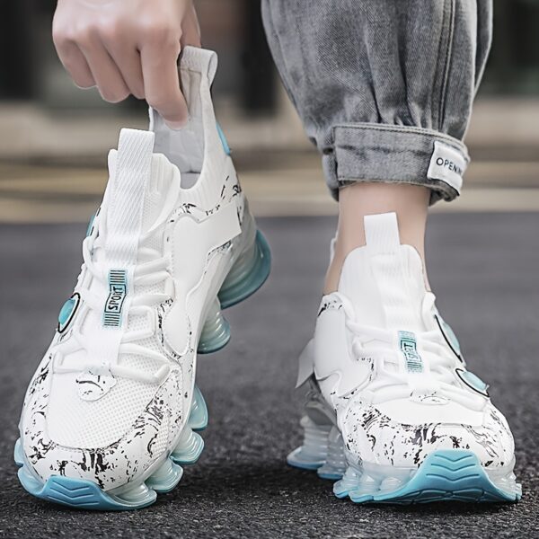 Men'S Athletic Casual Sneakers - Striped Pattern, All-Season