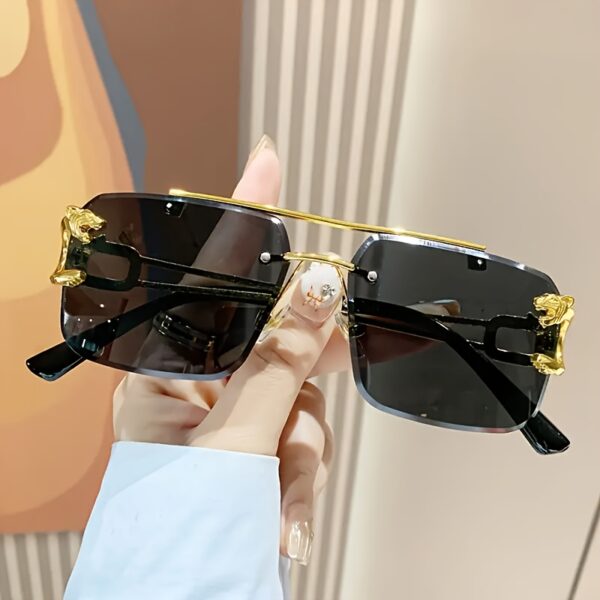 7 Pairs Of Double Horizontal Bar Glasses In Various Colors, Rectangular Metal Glasses Suitable For Daily Parties, Driving, Travel And Photography
