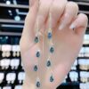 Elegant Colorful Droplet Rhinestone Dangle Earrings, Luxury Alloy Jewelry, Trendy Decor For Women, Choose Your Color