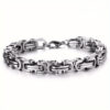 1 PCS Classic Fashion Stainless Steel Men's Chain Bracelet, Hip Hop Jewelry (Length: 21cm)