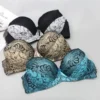 New BCDE Cup Embroidered Lace Up Bras Plus Size Women