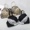 New BCDE Cup Embroidered Lace Up Bras Plus Size Women
