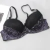 New BCDE Cup Embroidered Lace Up Bras Plus Size Women