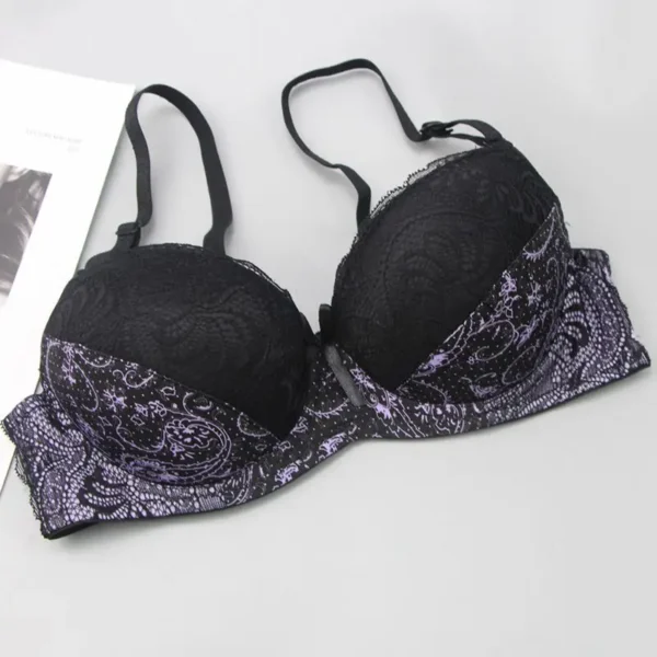 New BCDE Cup Embroidered Lace Up Bras Plus Size Women