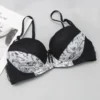 New BCDE Cup Embroidered Lace Up Bras Plus Size Women