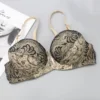 New BCDE Cup Embroidered Lace Up Bras Plus Size Women