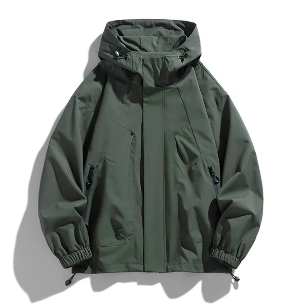 Men Jacket Hooded Windbreaker Trench Coats Oversize 6XL 7XL 8XL Plus Size Waterproof Black Bomber Camping Loose Thin Softshell