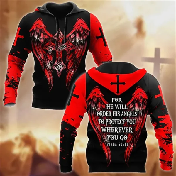 Hoodies Knight Templar Armor Jesus God Guard Cavalier 3d Print Sweatshirts
