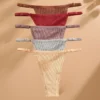 FINETOO 5PCS/Set Sexy G-string Panties Cotton Women's Underwear
