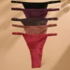 FINETOO 5PCS/Set Sexy G-string Panties Cotton Women's Underwear