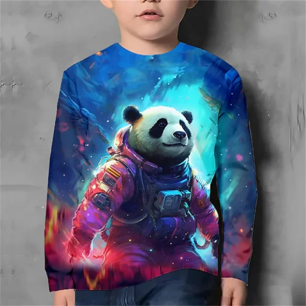 Children's Clothing Boys Tshirt Long Sleeve Children T-Shirt Cartoon Animals Print Funny Kids Summer Clothes Girl Clothes Tops