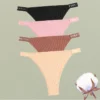FINETOO 4Pcs/Set Cotton Letter Belt Underwear Women's Panties Sexy Low-Waist Bikini Underpants Female Breathable Briefs Lingerie