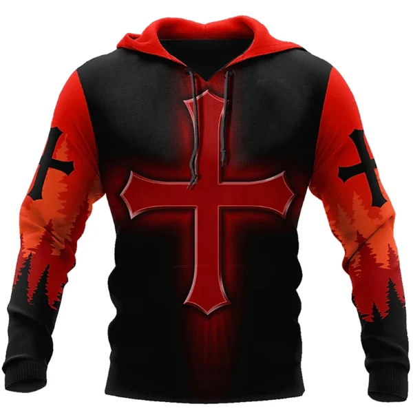 Hoodies Knight Templar Armor Jesus God Guard Cavalier 3d Print Sweatshirts