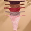 FINETOO 5PCS/Set Sexy G-string Panties Cotton Women's Underwear