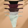 FINETOO 5PCS/Set Sexy G-string Panties Cotton Women's Underwear