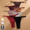 FINETOO 5PCS/Set Sexy G-string Panties Cotton Women's Underwear