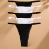 FINETOO 5PCS/Set Sexy G-string Panties Cotton Women's Underwear