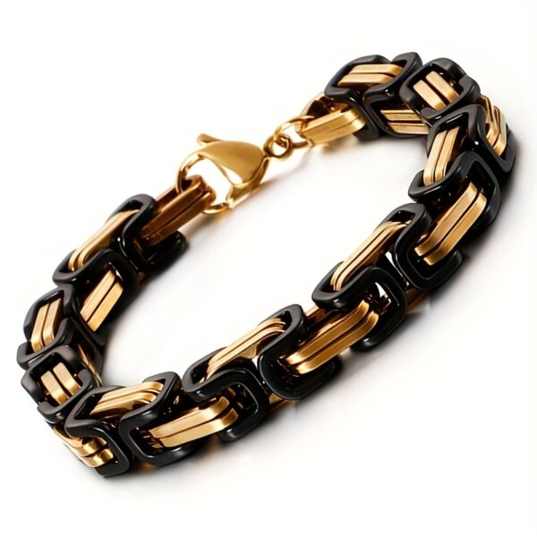 1 PCS Classic Fashion Stainless Steel Men's Chain Bracelet, Hip Hop Jewelry (Length: 21cm)