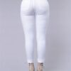 Ripped High Strech Distressed Jeans, Zipper Button Closure Solid Color Slim Fit Denim Pants, Women's Denim Jeans & Clothing
