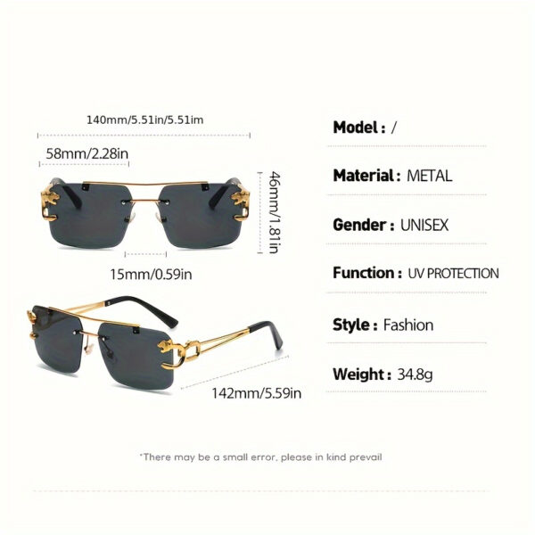 7 Pairs Of Double Horizontal Bar Glasses In Various Colors, Rectangular Metal Glasses Suitable For Daily Parties, Driving, Travel And Photography