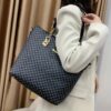 6 Pcs Allover Printed Boston Handbag & Purse Set, PU Leather Zipper Shoulder Bag, Multi-functional Leisure Commuter Bag