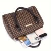 6 Pcs Allover Printed Boston Handbag & Purse Set, PU Leather Zipper Shoulder Bag, Multi-functional Leisure Commuter Bag