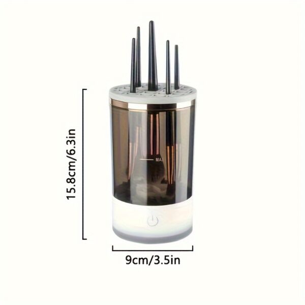 USB Plug Portable Electric Makeup Brush Cleaner, With Rubber Makeup Machine Electric USB Quick Cleaner Cleaning Brush Collar Brush