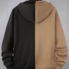 Stylish Grimace & Various Pattern Pring Men's Casual Zip Up Loose Hoodie