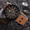 4pcs Watch And Bracelet Set, Men's Casual Quartz Wrist Watch Men's PU Strap Watch And 3pcs Bangle Set, Ideal choice for Gifts