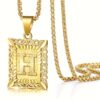 1pc Hip Hop Style Copper Pendant Necklace with Gold Plated Stainless Steel Chain, 26 Alphabet A-Z Options, Fashion High-End Charm Jewelry Gift