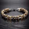 1 PCS Classic Fashion Stainless Steel Men's Chain Bracelet, Hip Hop Jewelry (Length: 21cm)