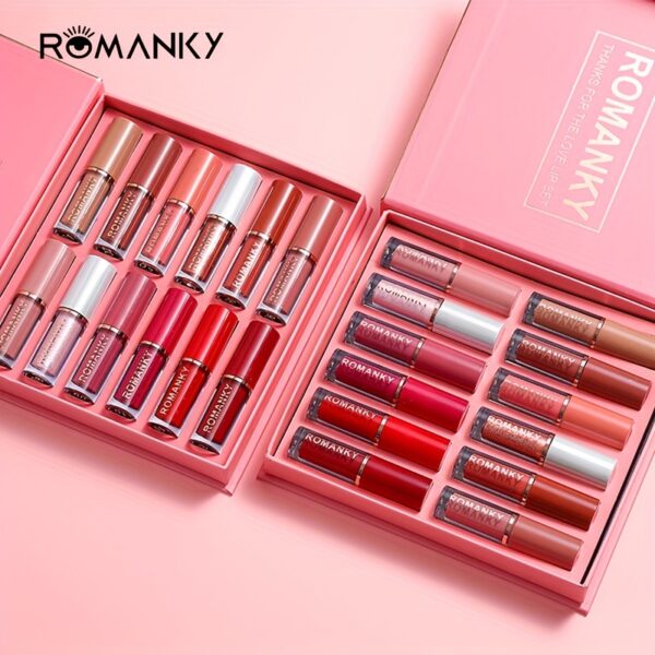 Long Lasting Matte Lip Gloss Set, 12 Colors - Soft Velvet Texture, Smudge Proof, Pearlescent Glossy Mirror Nude Lip Gloss With Natural Lip Gloss Lip Oil For   And Women Valentine's Day Gifts