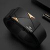 Fashionable Genuine Leather Cowhide Belt For Men, With An Automatic Buckle, Suitable For Young And Middle-aged Gentlemen