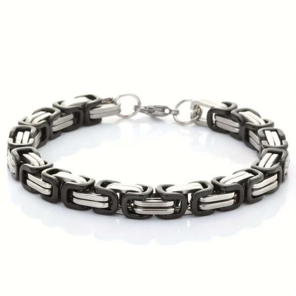1 PCS Classic Fashion Stainless Steel Men's Chain Bracelet, Hip Hop Jewelry (Length: 21cm)